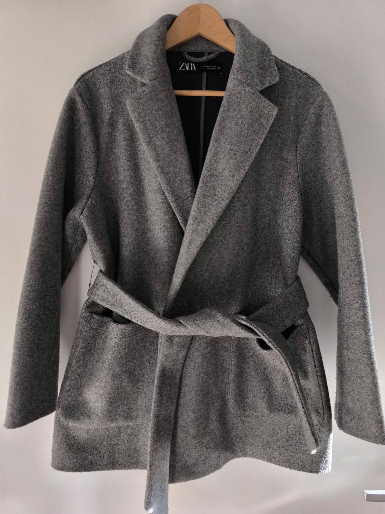 Zara grijze jas - Maat S, Kleding | Dames, Zara, Ophalen of Verzenden, Maat 36 (S), Grijs
