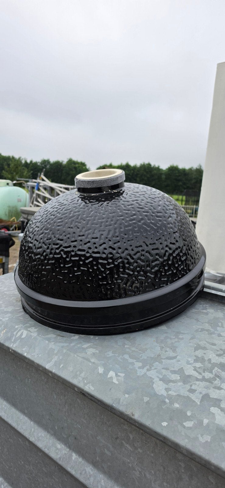 Kamado bastard BBQ deksel - Zwart, met lichte beschadiging, Ophalen of Verzenden, Gebruikt, Onbekend