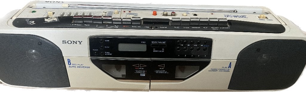Sony CFS-W505L Radio dubbel cassette recorder, Ophalen, Gebruikt, Overige typen