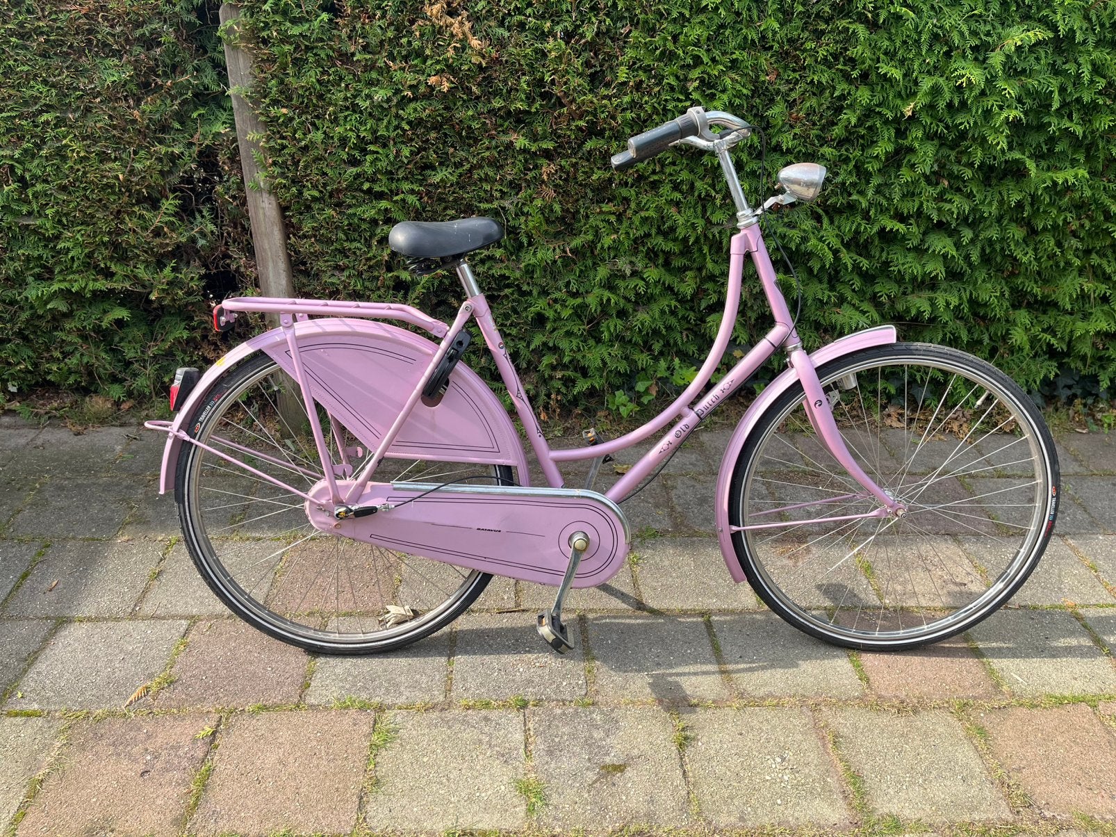 Roze weinig gebruikte oma fiets, Ophalen, Terugtraprem, 53 tot 56 cm, Versnellingen