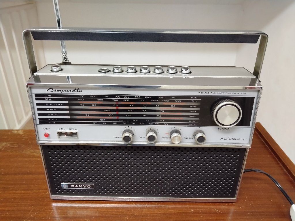 Radio Sanyo wereldontvanger, Ophalen, Gebruikt, Wereldontvanger