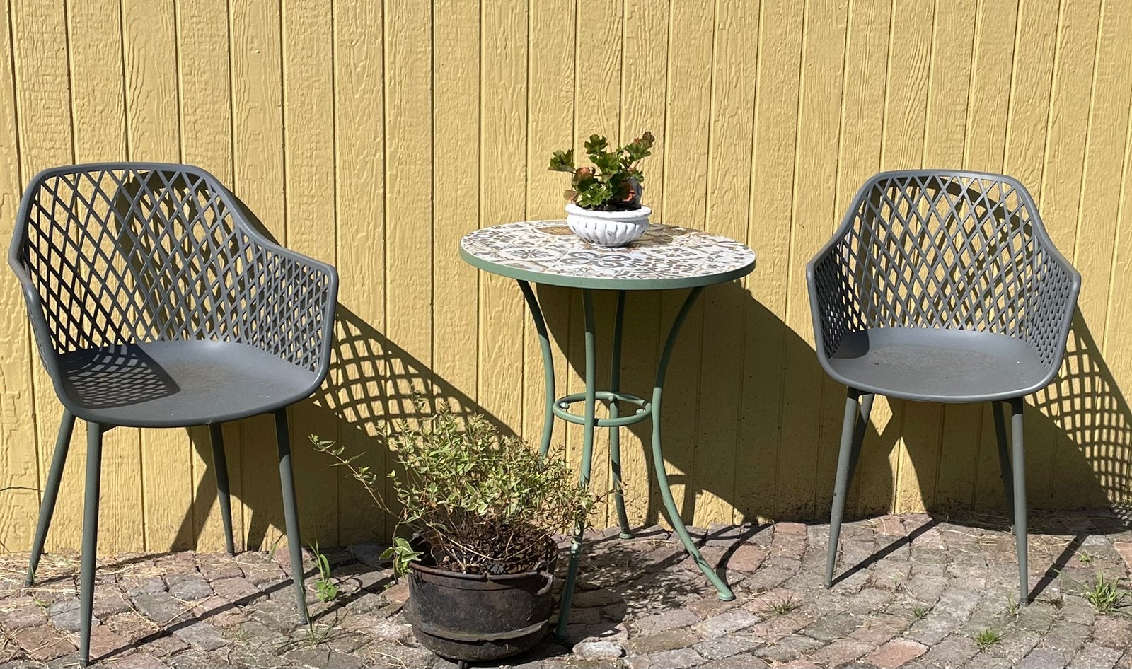 2 heerlijk zittende Terrasstoelen, Ophalen, Zo goed als nieuw
