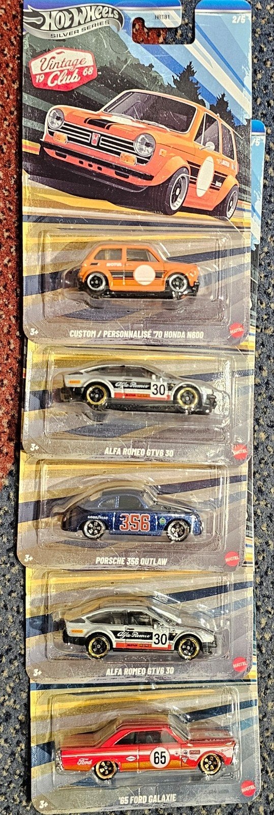 Hot Wheels Vintage Club Set - 5 stuks, Matel, Onbekend, Nieuw, Ophalen of Verzenden