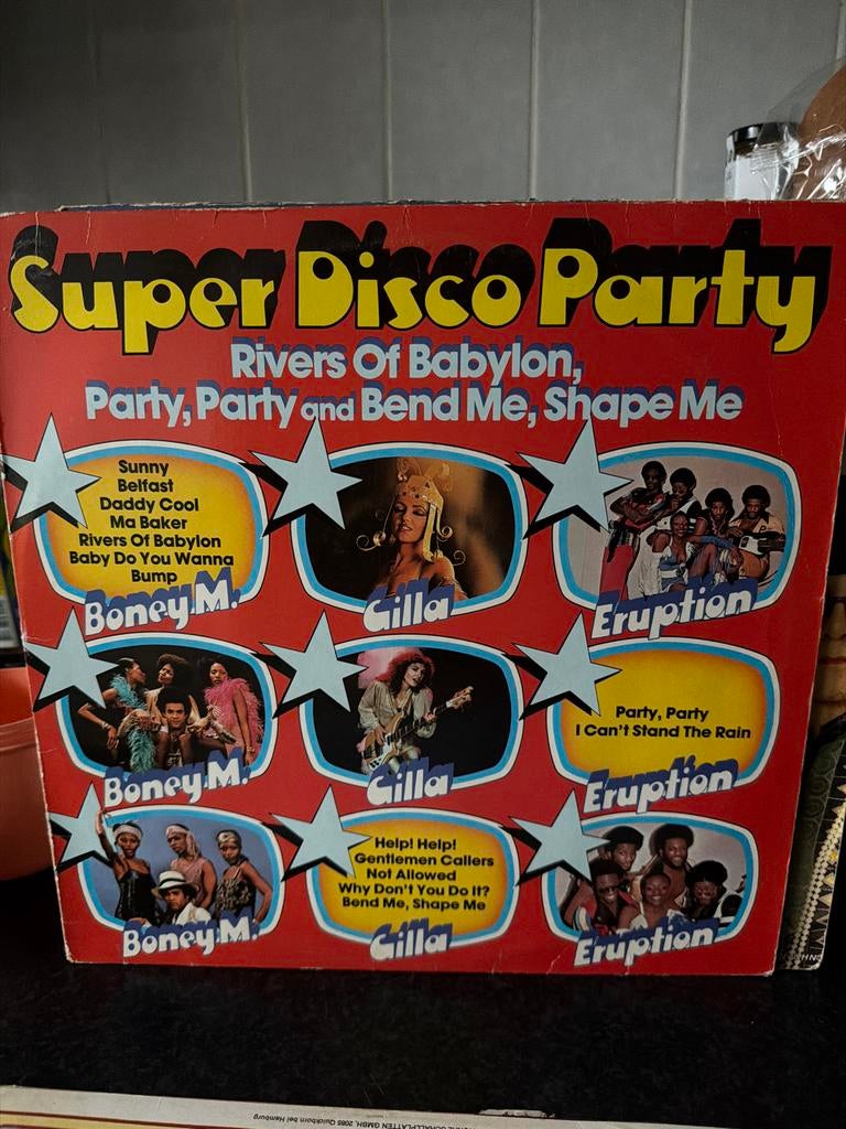 T4.  Super Disco Party LP - Boney M, Gilla, Eruption, Cd's en Dvd's, Vinyl | Pop, Gebruikt, 12 inch, Ophalen of Verzenden