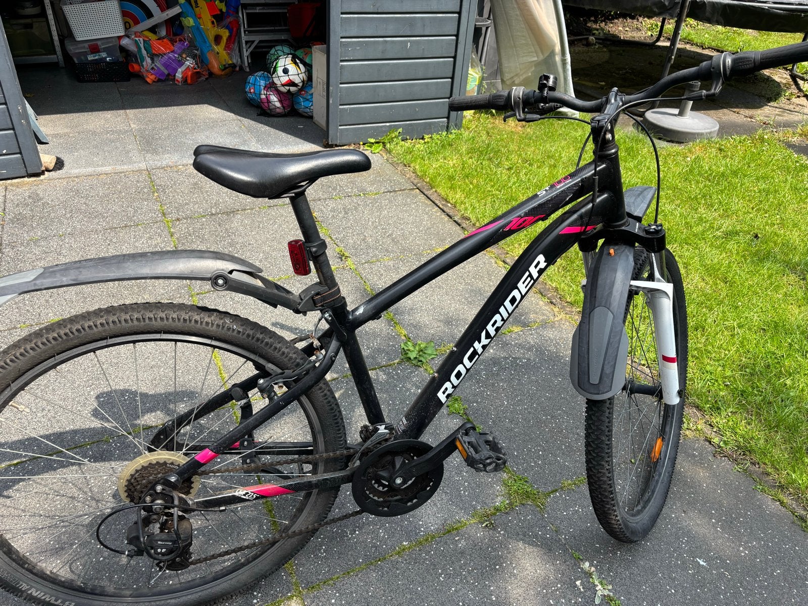 Rockrider ST100 Mountainbike - Zwart, Gebruikt, Hardtail, 45 tot 49 cm, Ophalen