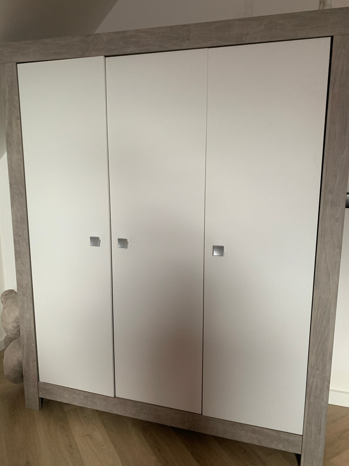 kledingkast met 3 deuren en planken, Huis en Inrichting, Ophalen, Gebruikt, 200 cm of meer, 200 cm of meer