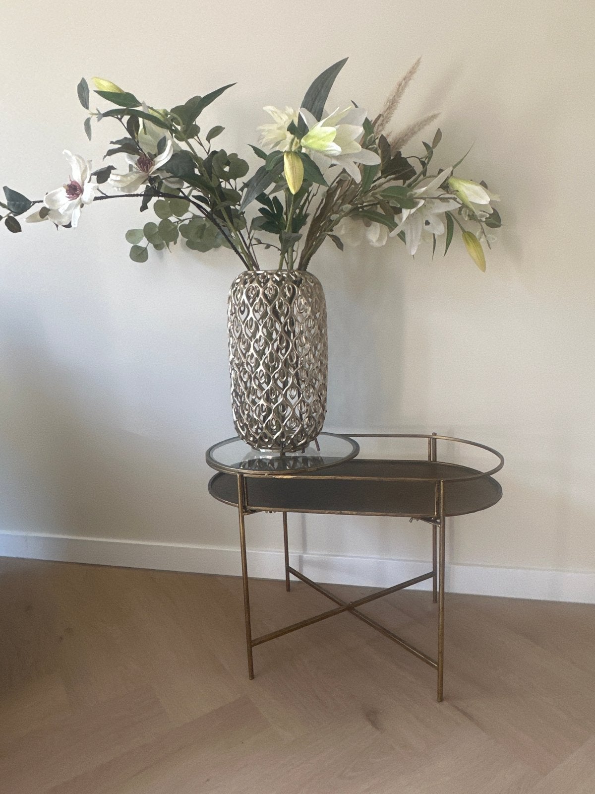 Adorable Bijzettafel Metaal Antique Brass - BePureHome, Ophalen, Minder dan 45 cm, Minder dan 55 cm, Gebruikt