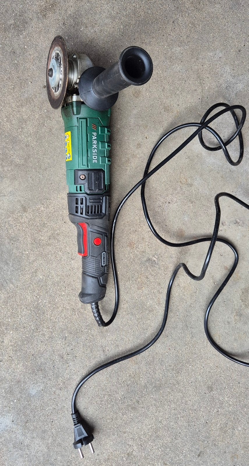 Parkside haakse slijper, Ophalen, Zo goed als nieuw, 1000 watt of meer, Haakse handslijpmachine