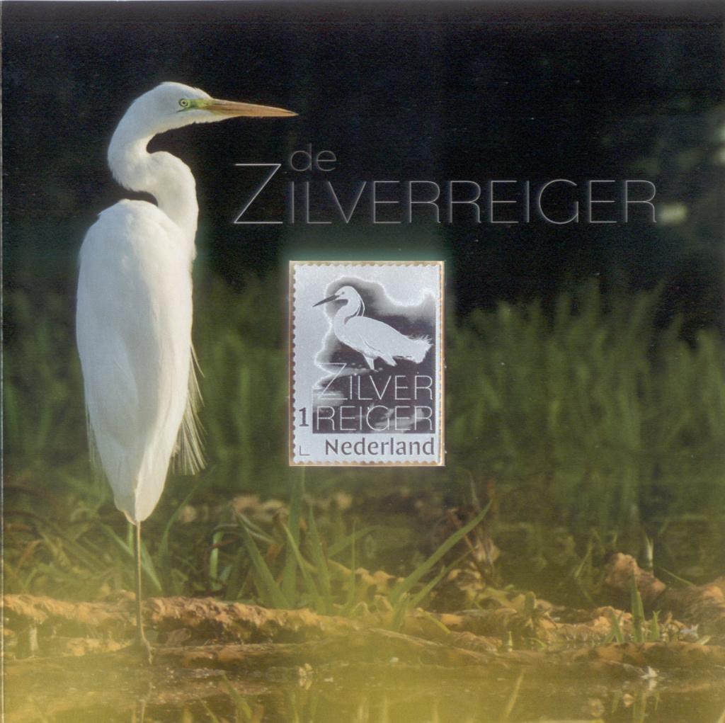 persoonlijke zilveren postzegel de zilverreiger, Ophalen of Verzenden, Na 1940, Postfris