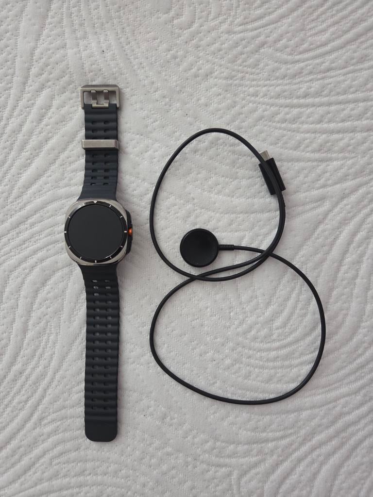 Galaxy Watch Ultra (47mm), lte, Zwart, Samsung ⌚️, Ophalen of Verzenden, Zo goed als nieuw
