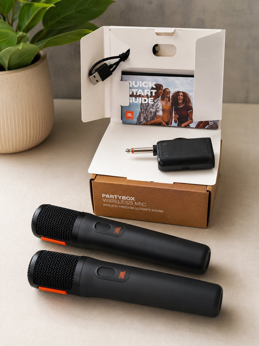 JBL PartyBox Draadloze Microfoons (Set van 2), Muziek en Instrumenten, Microfoons, Ophalen, Zo goed als nieuw, Zangmicrofoon, Draadloos