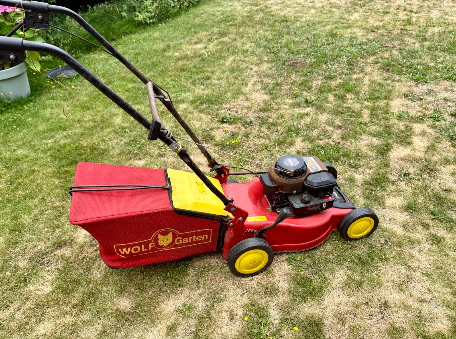 Wolf Garten 2.42B Benzine Grasmaaier - Goede Staat, Ophalen, Cirkelmaaier, Gebruikt, 40 t/m 49 cm