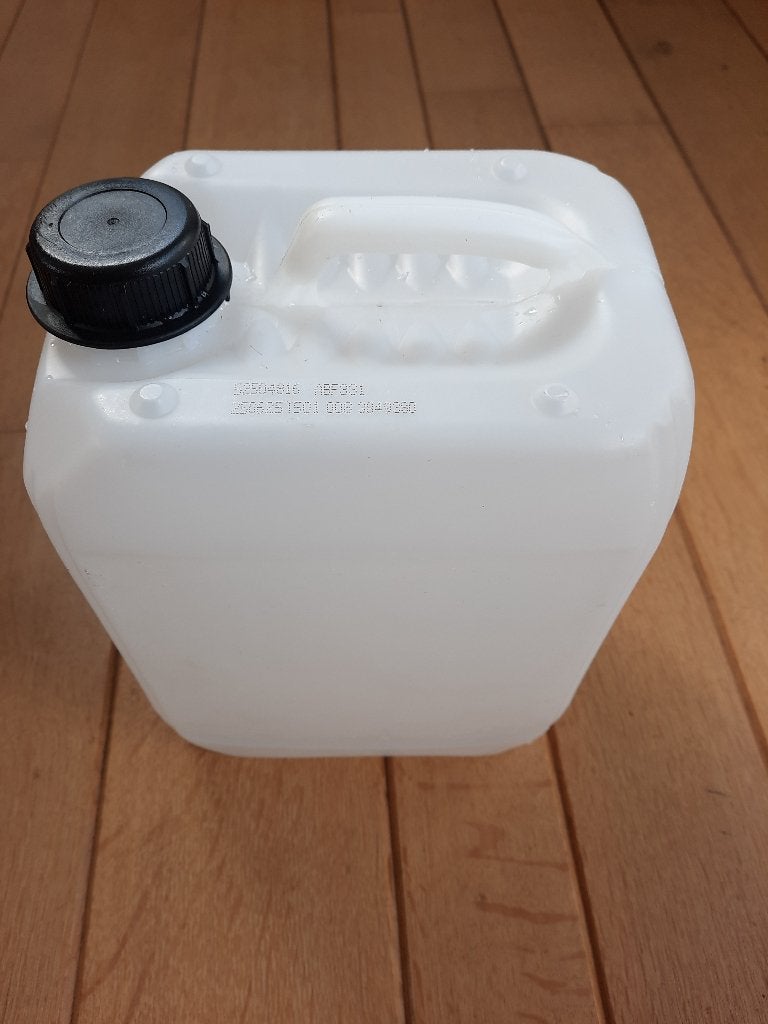 Jerrycan voor benzine olie of diesel - 5 liter - wit dop zwa, Auto diversen, Ophalen of Verzenden