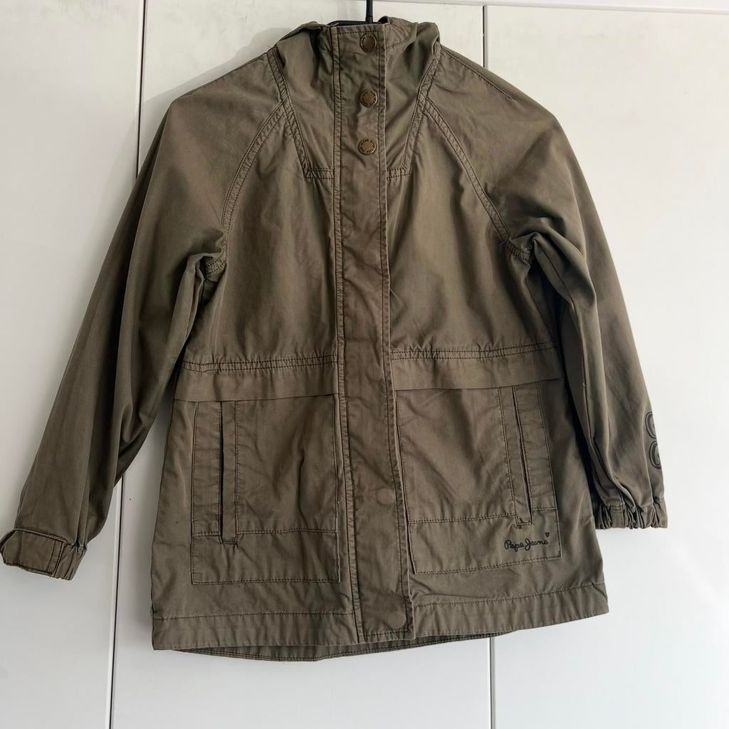 Pepe Jeans stoere jas maat 128 ZGAN, Ophalen of Verzenden, Zo goed als nieuw, Meisje, Jas