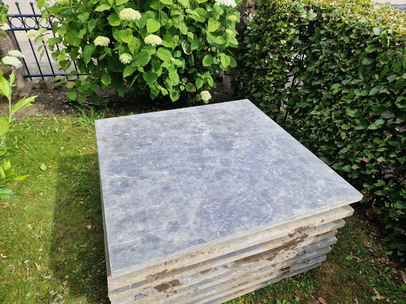 Gebruikte terrastegels van natuursteen m2 prijs, Tuin en Terras, Ophalen, Gebruikt, Terrastegels, Natuursteen