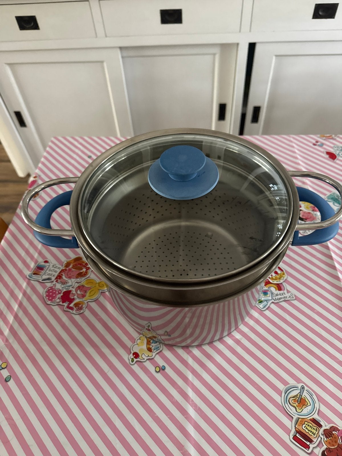Tupperware pan uit Frankrijk,6,5 liter, Ø 24 cm - Inox 18/10, Huis en Inrichting, Keuken | Potten en Pannen, Met deksel, Ophalen of Verzenden