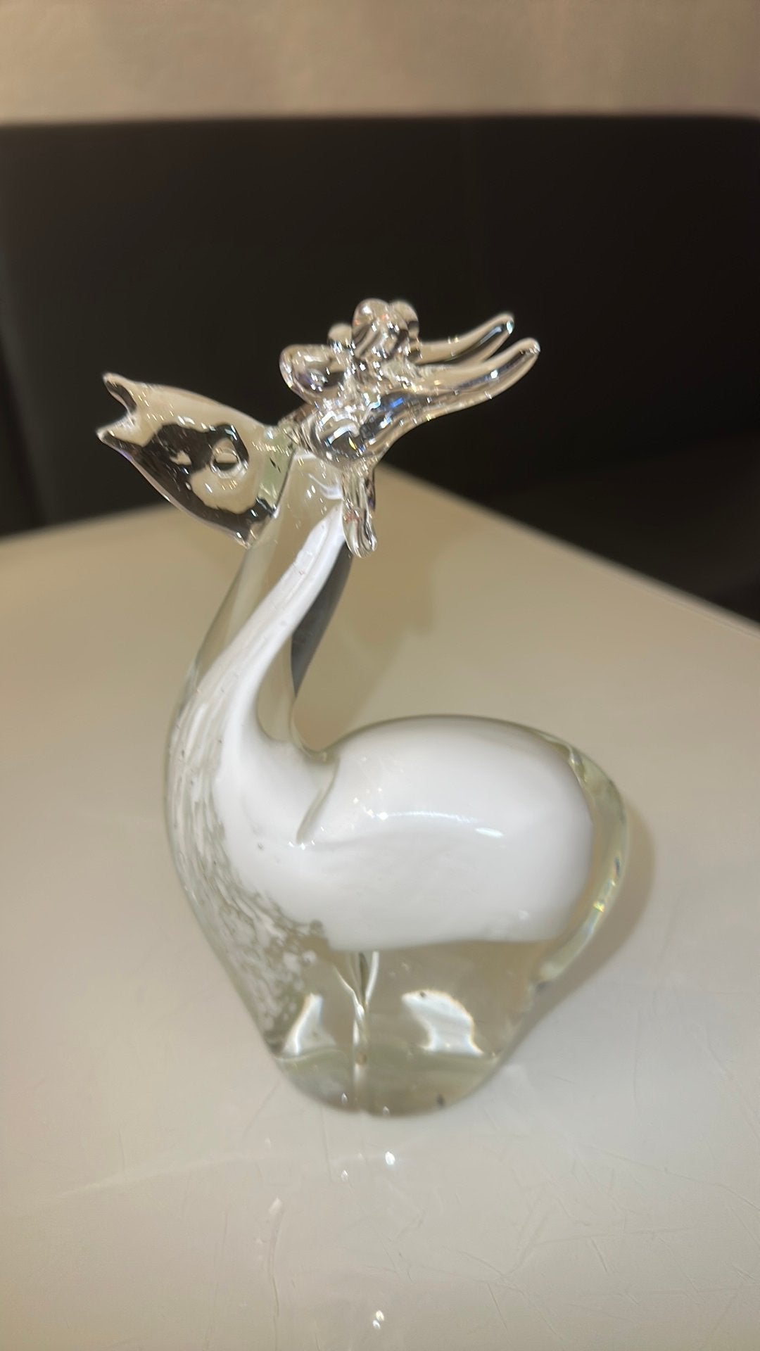 Vintage glazen beeldje – Rendier/hert in Murano-stijl, Ophalen of Verzenden, Zo goed als nieuw, Figuurtje