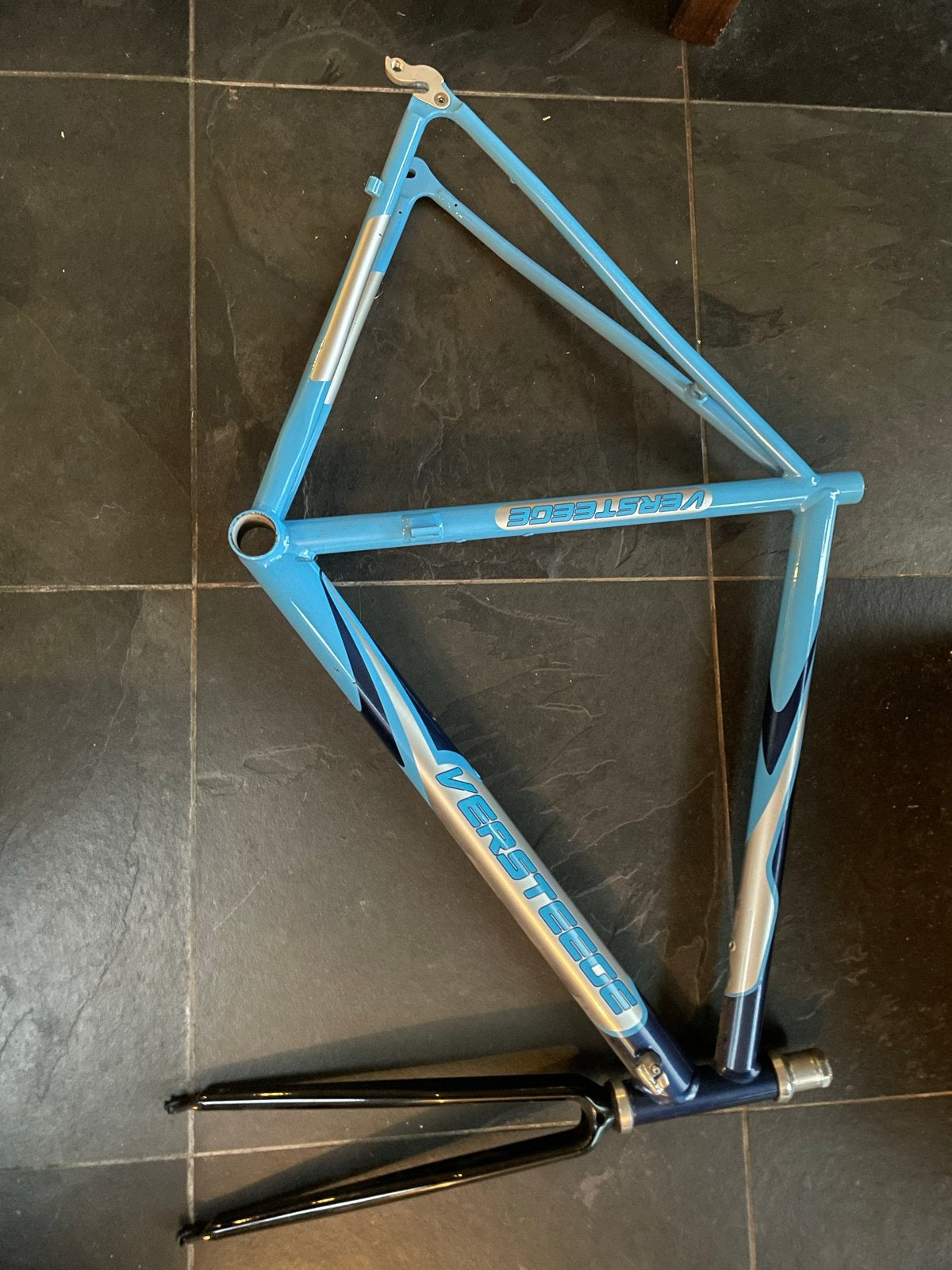 Vintage nieuw Versteege racefiets frame met voorvork, Frame, Ophalen of Verzenden, Zo goed als nieuw, Aluminium