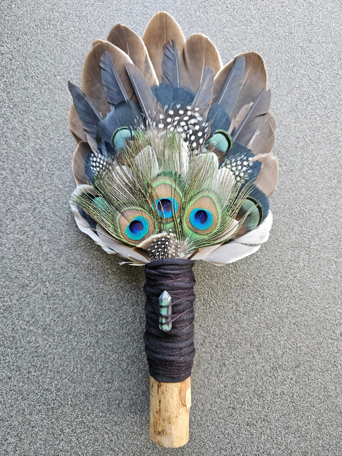 smudge feathers agaat pauwenveren waaier reiki, Ophalen of Verzenden