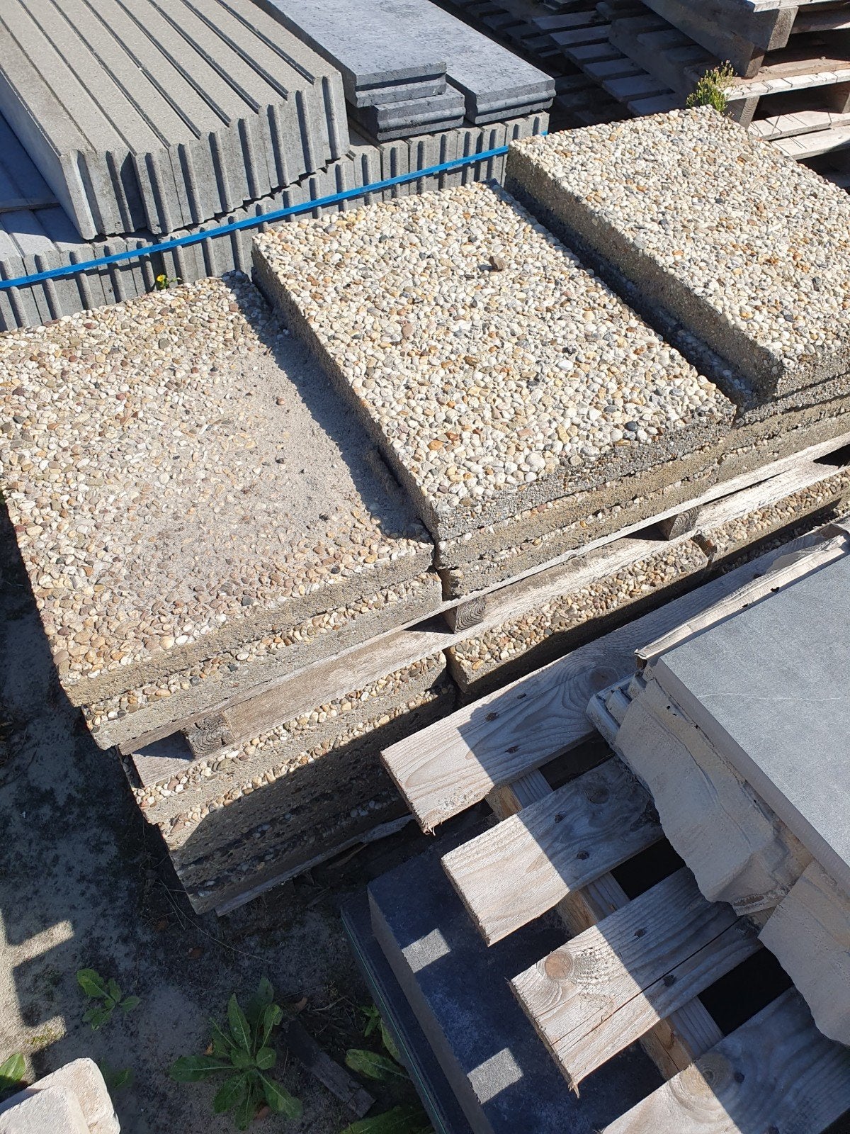 Betonnen, terrastegels, grindtegels 40x60 80 stuks, Tuin en Terras, Ophalen, Gebruikt, 10 m² of meer, Beton