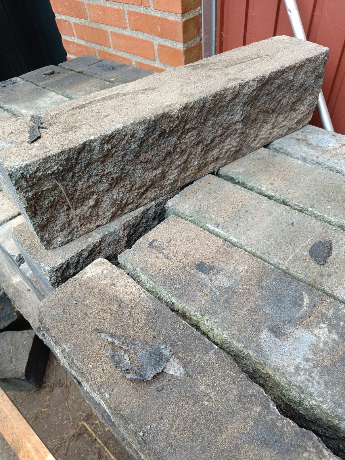 border blokken, wall blocks, Ophalen, Gebruikt, Klinkers, 10 m² of meer