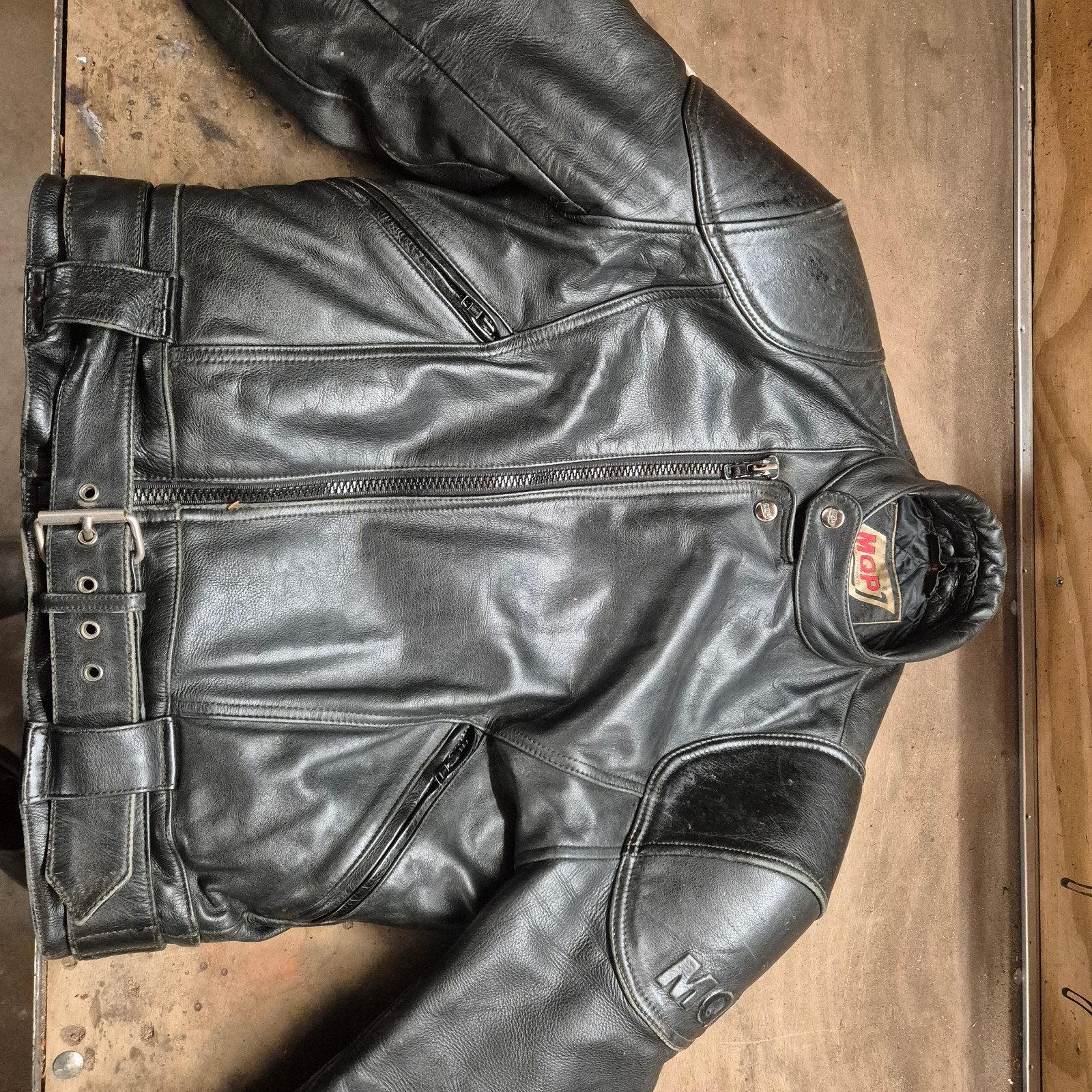Leren motorjas MQP, maat M, Ophalen of Verzenden, Tweedehands, Jas | leer, MQP