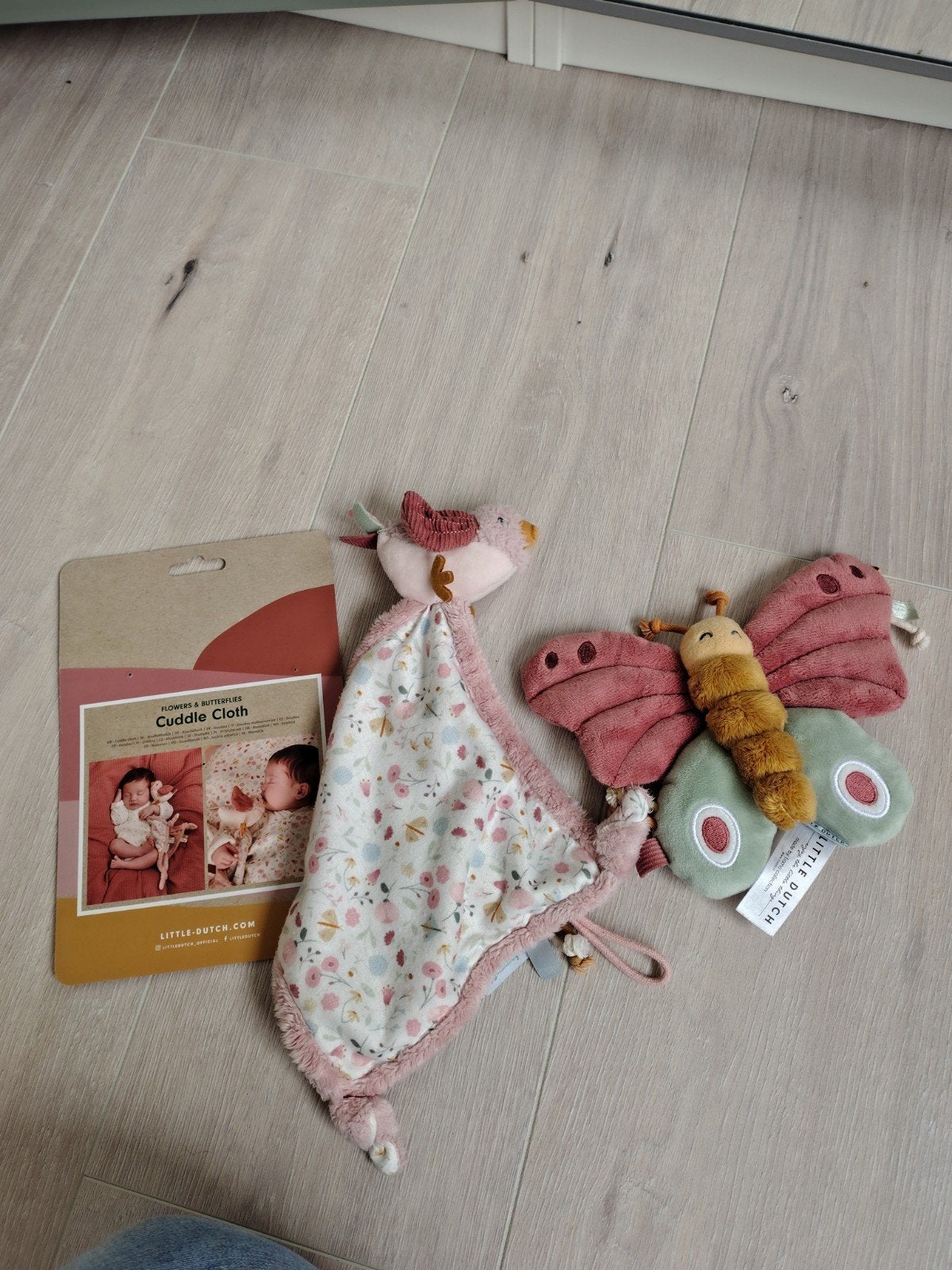 Little Dutch Flowers & Butterflies knuffeldoekje en vlinder, Kinderen en Baby's, Ophalen of Verzenden, Zo goed als nieuw, Overige typen