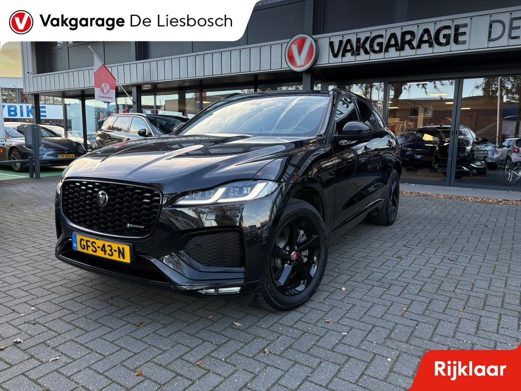 Jaguar F-PACE 2.0 P400e PHEV R-Dynamic S Black / Leder / Mer, Auto's, Automaat, Adaptive Cruise Control, Gebruikt, 4 cilinders