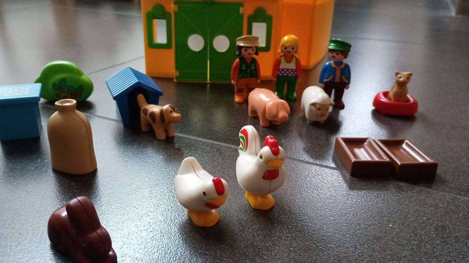 Playmobil 123 Boerderij met extra dieren & poppetjes, Ophalen of Verzenden, Zo goed als nieuw, Jongen of Meisje