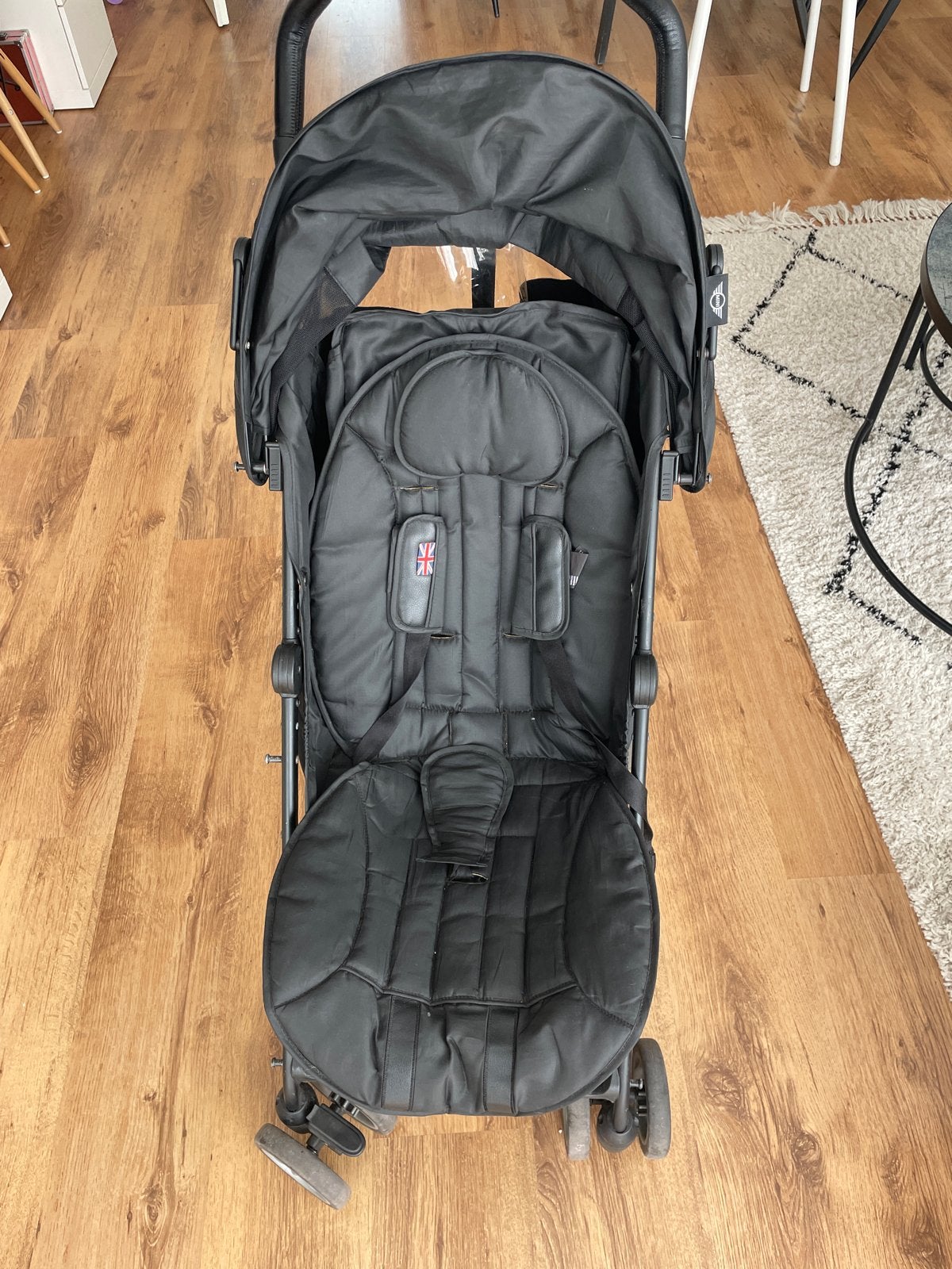 MINI by Easywalker Buggy - Zwart, Kinderen en Baby's, Buggy's, Ophalen, Gebruikt, Overige merken, Verstelbare rugleuning