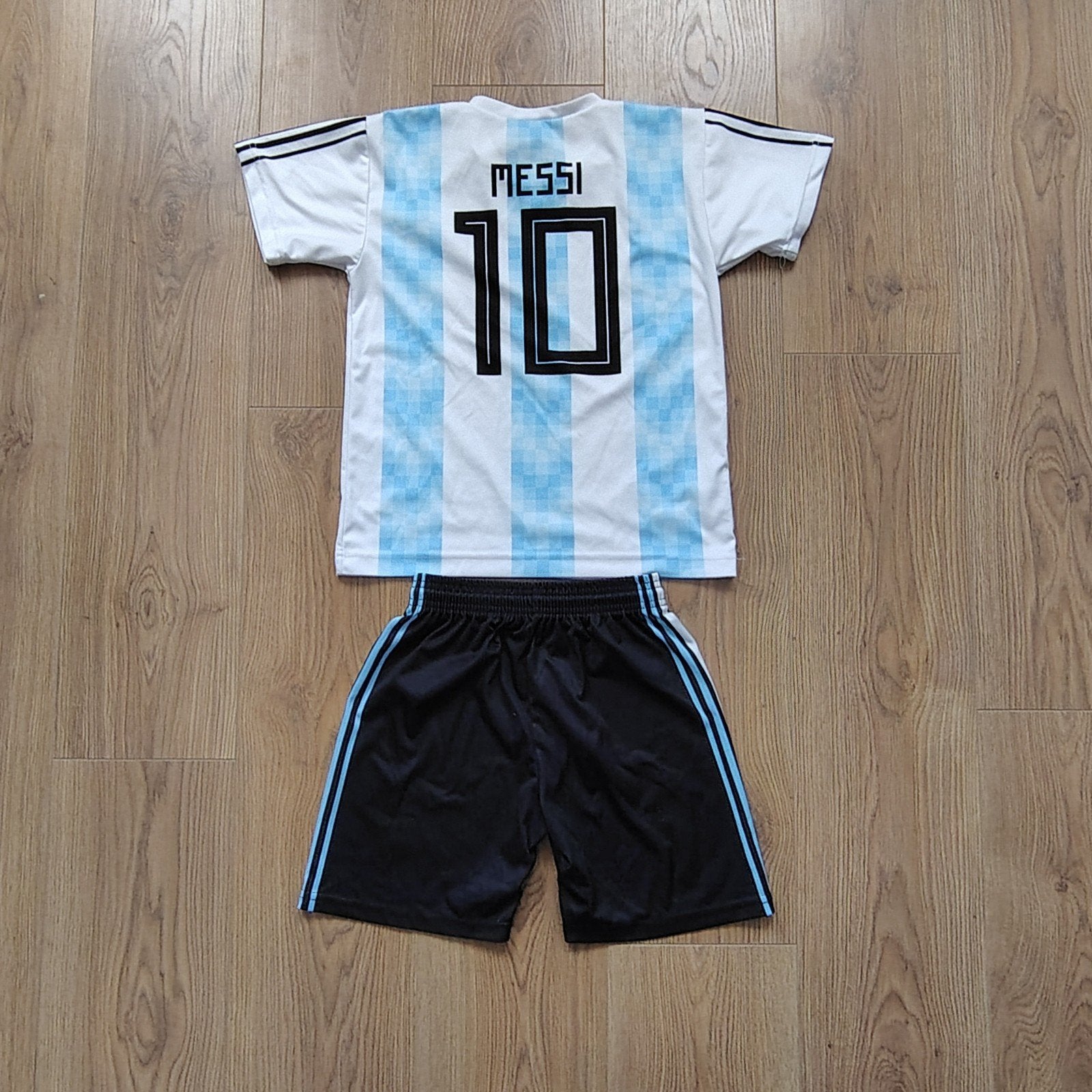Argentinië Voetbaltenue Messi #10 - Kinderen maat 140-146, Ophalen, Zo goed als nieuw, Geen merk, Jongen of Meisje