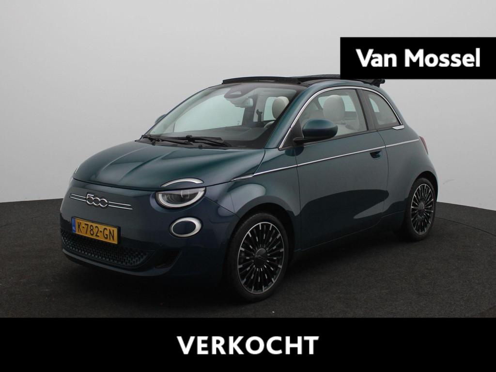 Fiat 500 C La Prima 42 kWh | Apple Carplay | Navigatie | Cam, 12 maanden, Gebruikt, 4 stoelen, 299 km