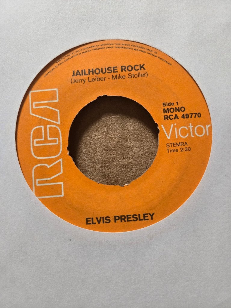 Elvis Presley -Jailhouse rock/Treat me nice, Cd's en Dvd's, Beschermende buitenhoes, Ophalen of Verzenden, Gebruikt, Pop