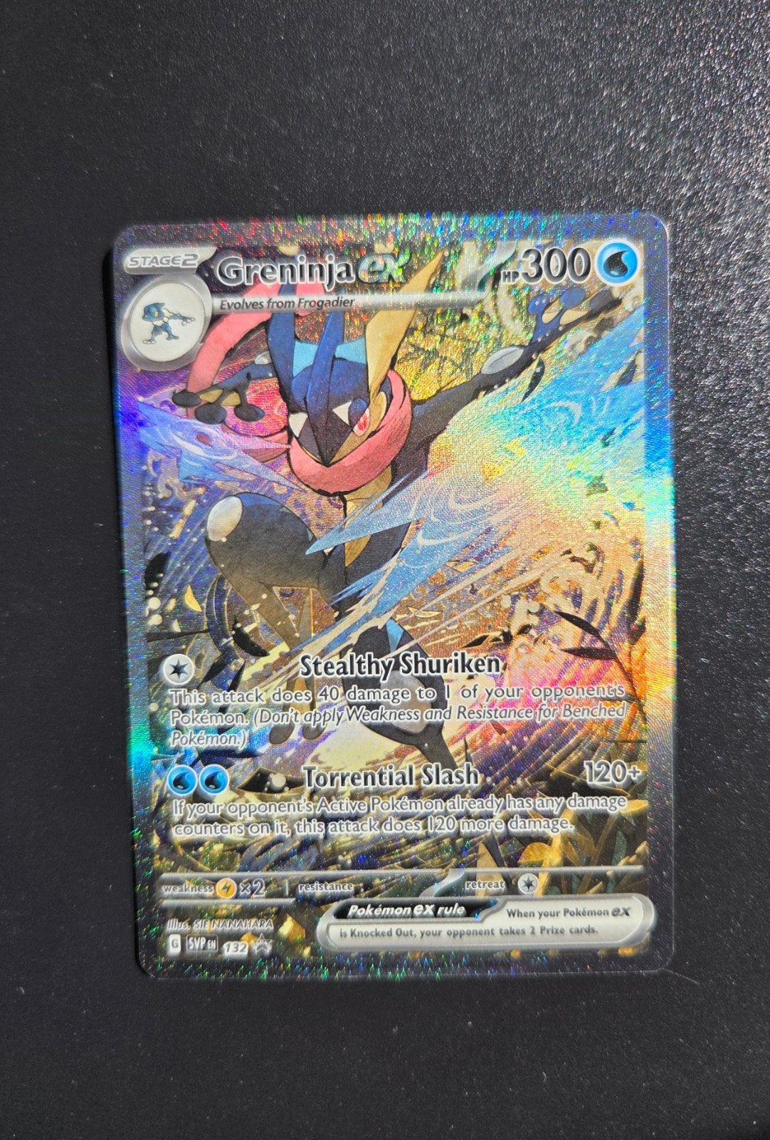 Greninja ex 132 Pokemon Promo, Ophalen of Verzenden, Zo goed als nieuw, Booster, Foil