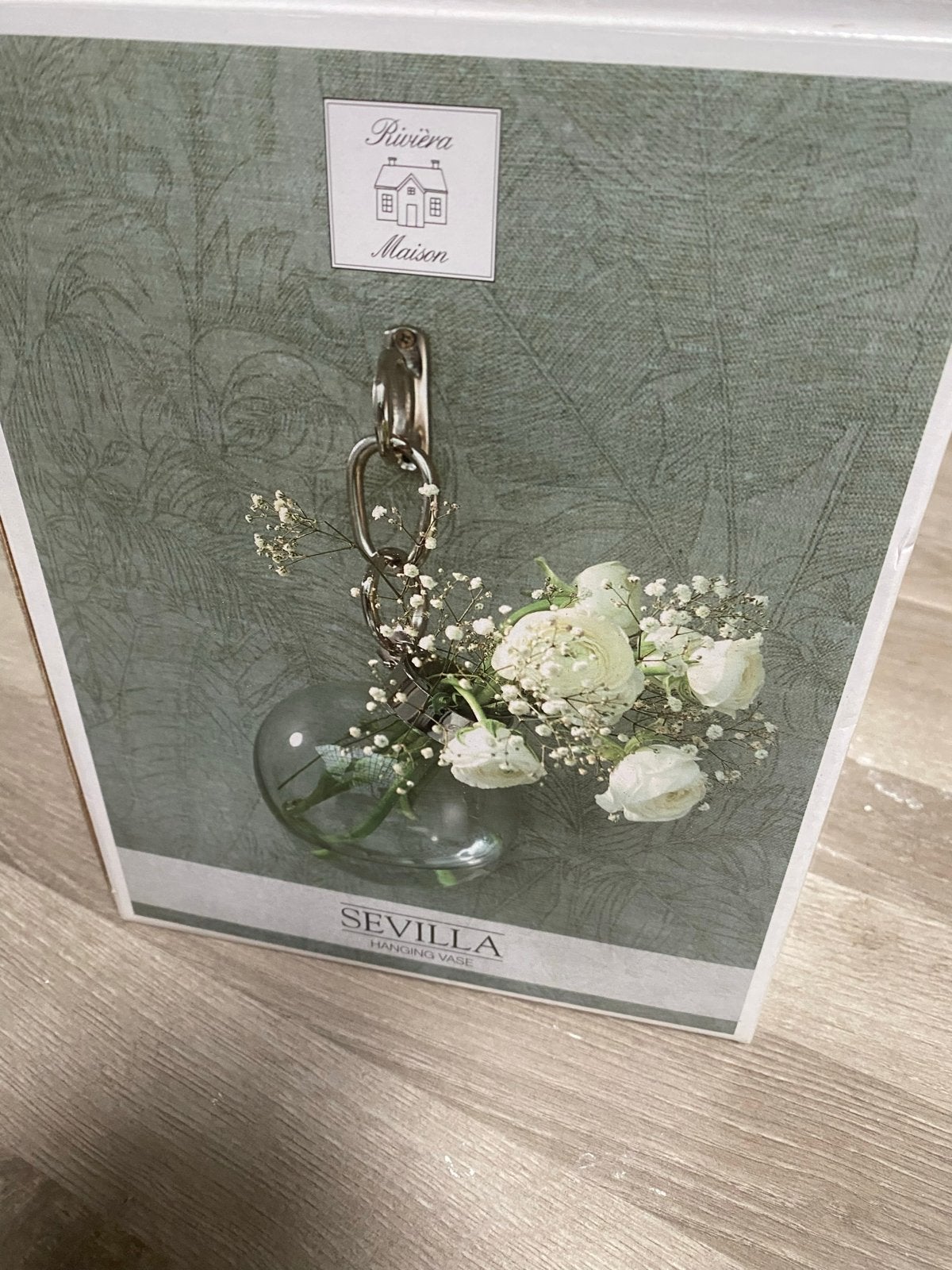 Riviera Maison Sevilla Hanging Vase - Nieuw in doos, Ophalen, Transparant, Nieuw, Glas