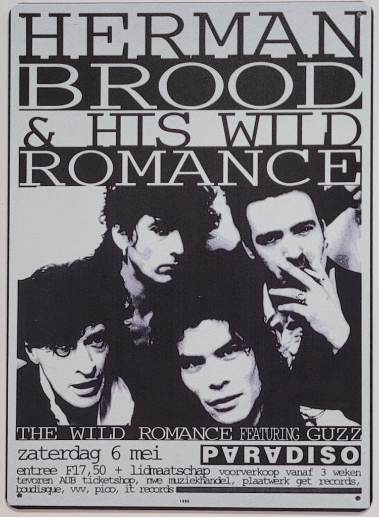 Herman Brood and his wild romance reclamebord van metaal, Verzamelen, Info@deconoord.nl, Deco Noord, Nieuw, Ophalen of Verzenden