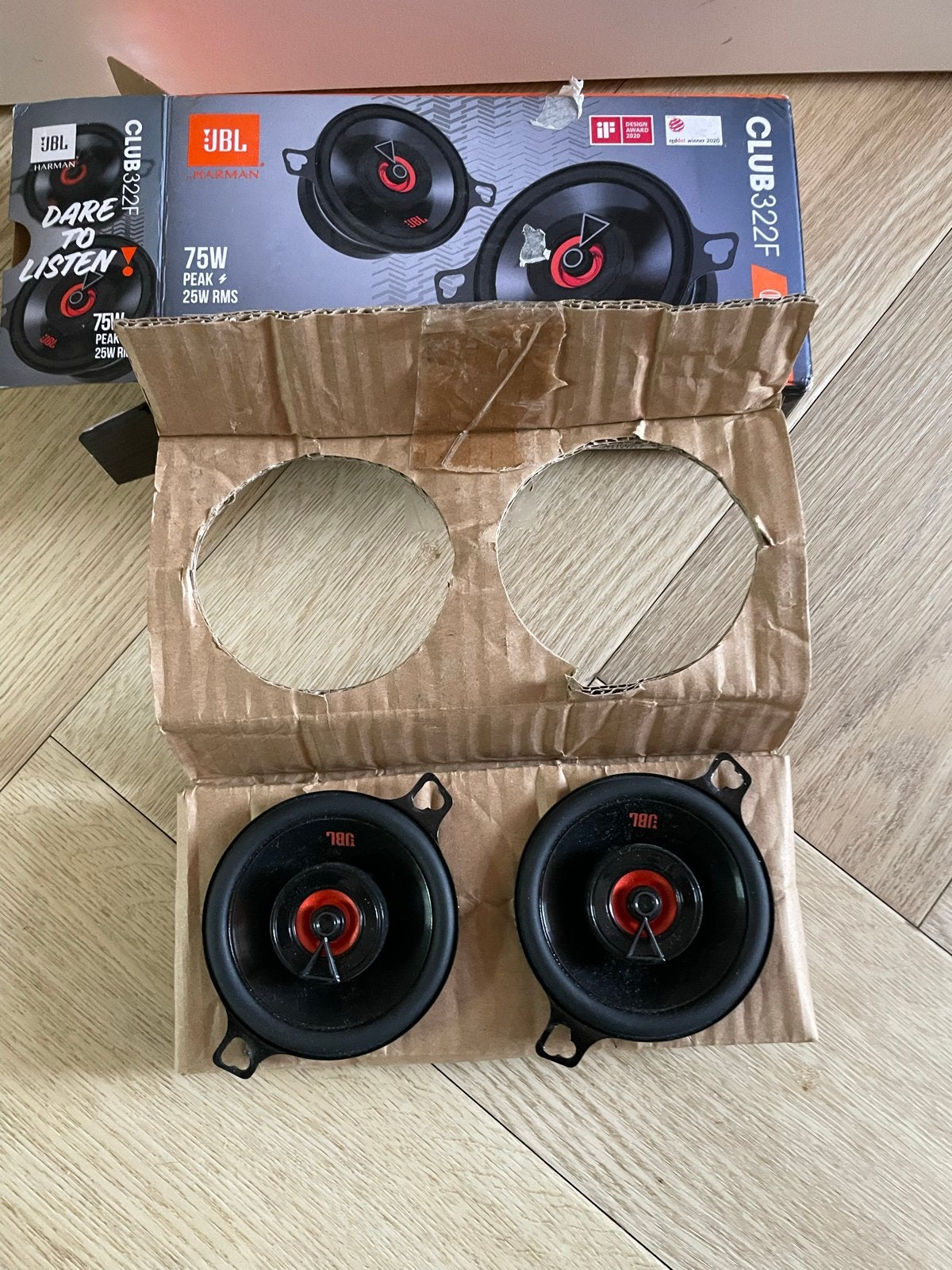 JBL Club 322F 3-1/2" (87mm) 2-weg autospeakers, Ophalen of Verzenden, Zo goed als nieuw