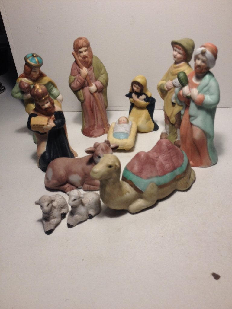 11 delig kerst stalletje van porselein biscuit, Diversen, Verzenden, Nieuw