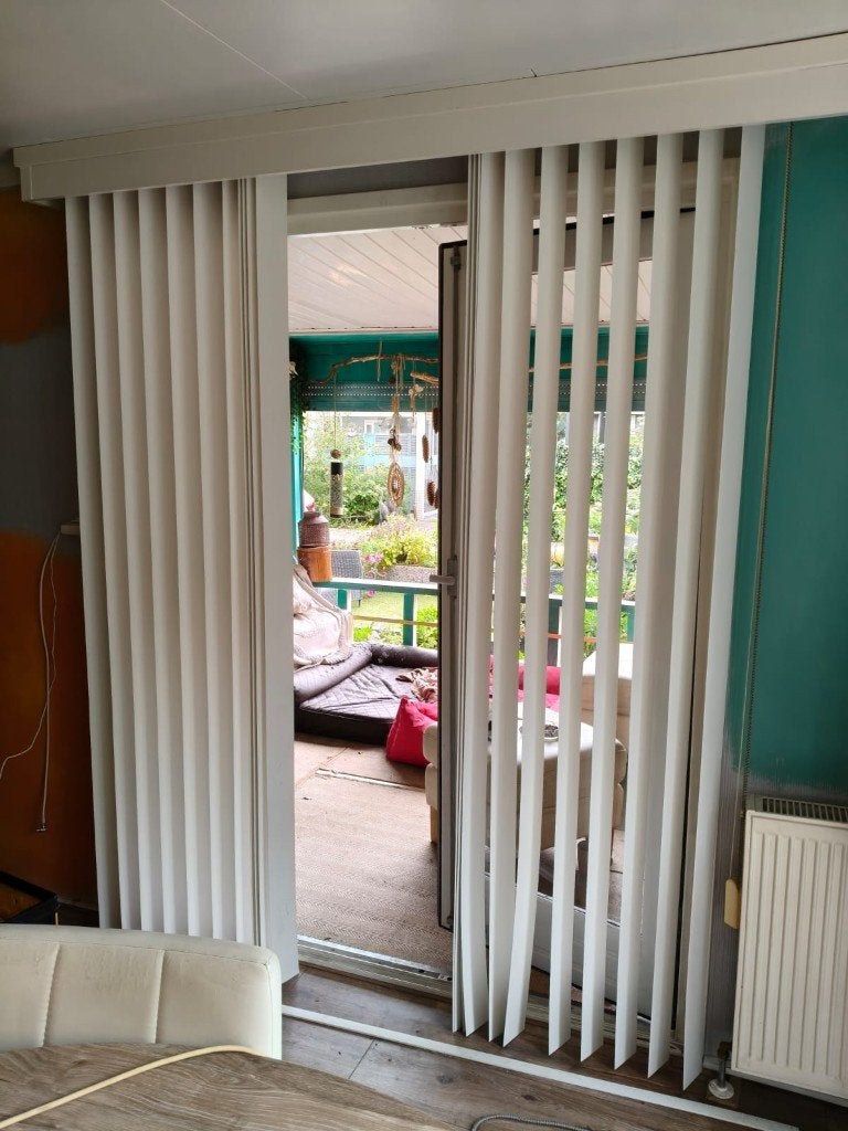 Lamellen Wit PVC met rails | 173,5 cm breed | 212 cm lang, Ophalen, 174 cm, Gebruikt, Overige merken