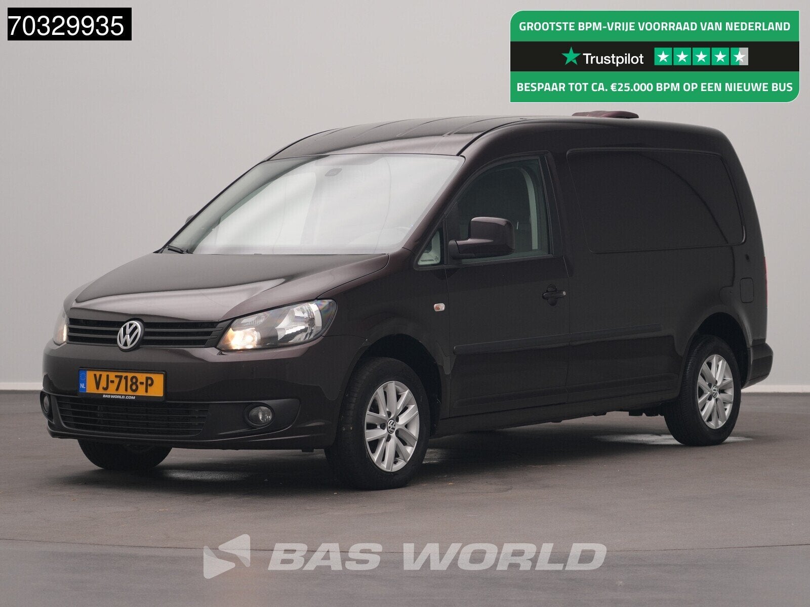 Volkswagen Caddy 102PK Automaat L2H1 Navi Airco Cruise Parke, Automaat, Euro 5, Stof, Gebruikt