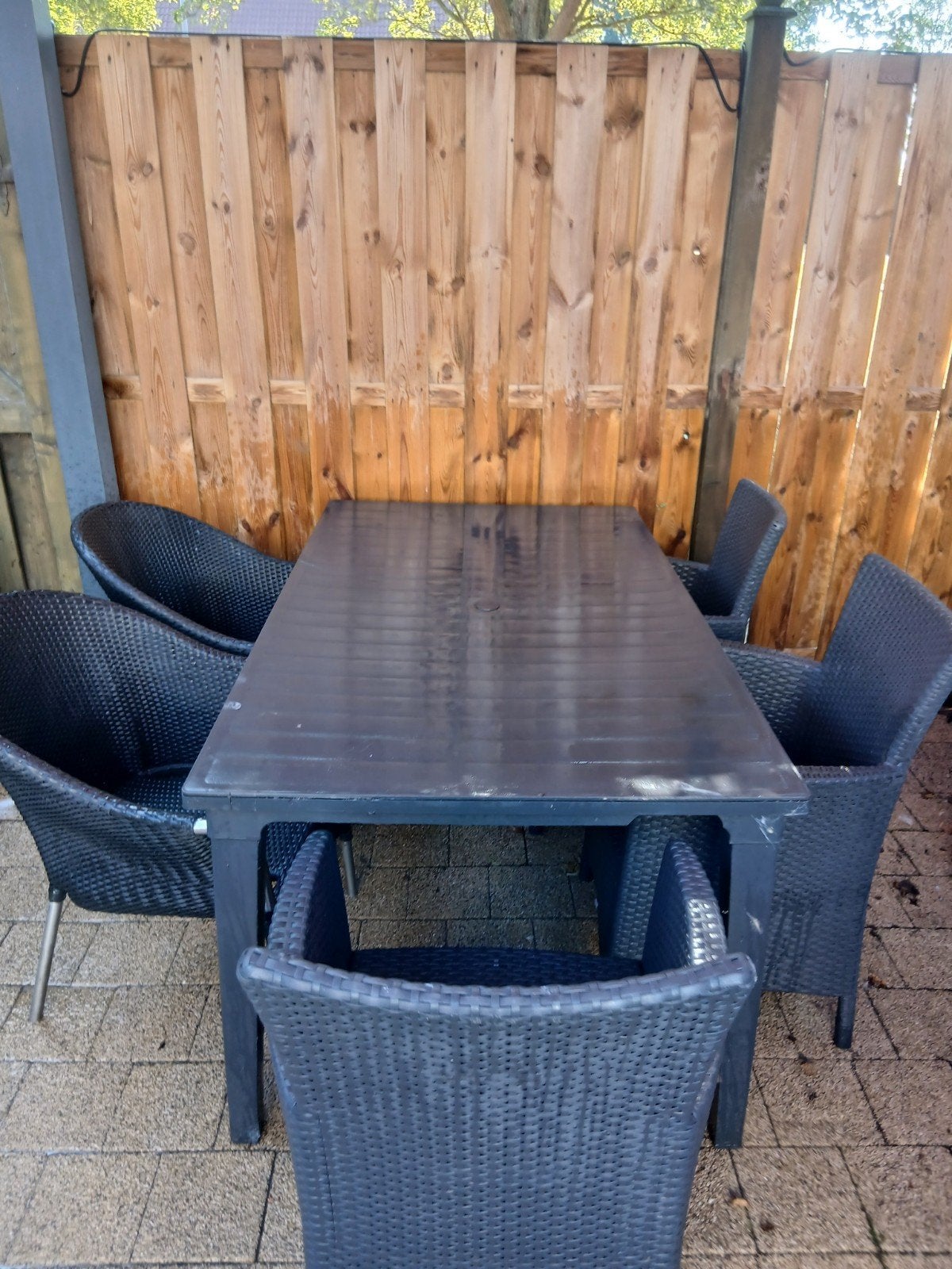 Ruilen ?Tuinset met 5 stoelen en tafel -, Ophalen of Verzenden, Gebruikt