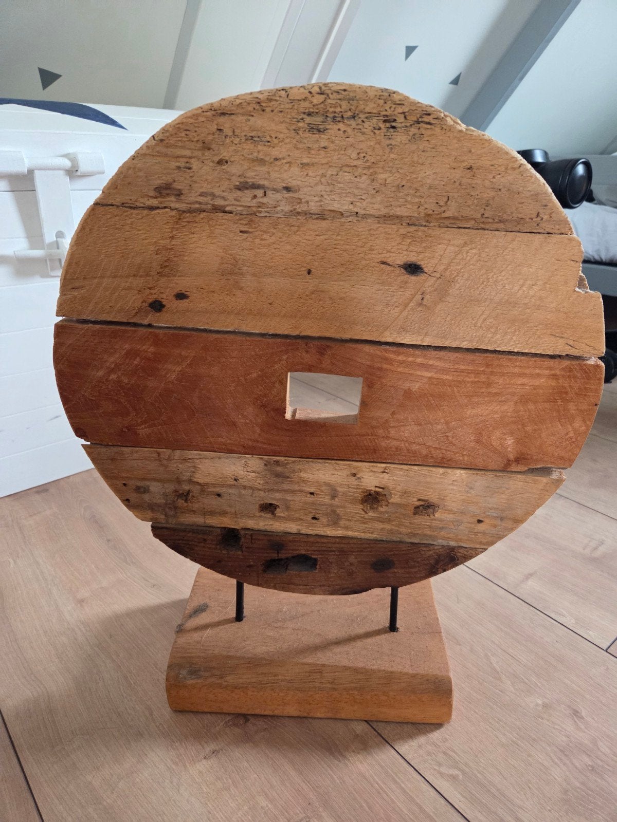 Decoratief houten object op sokkel - 50 cm hoog, Ophalen, Hout, Gebruikt, Landelijk