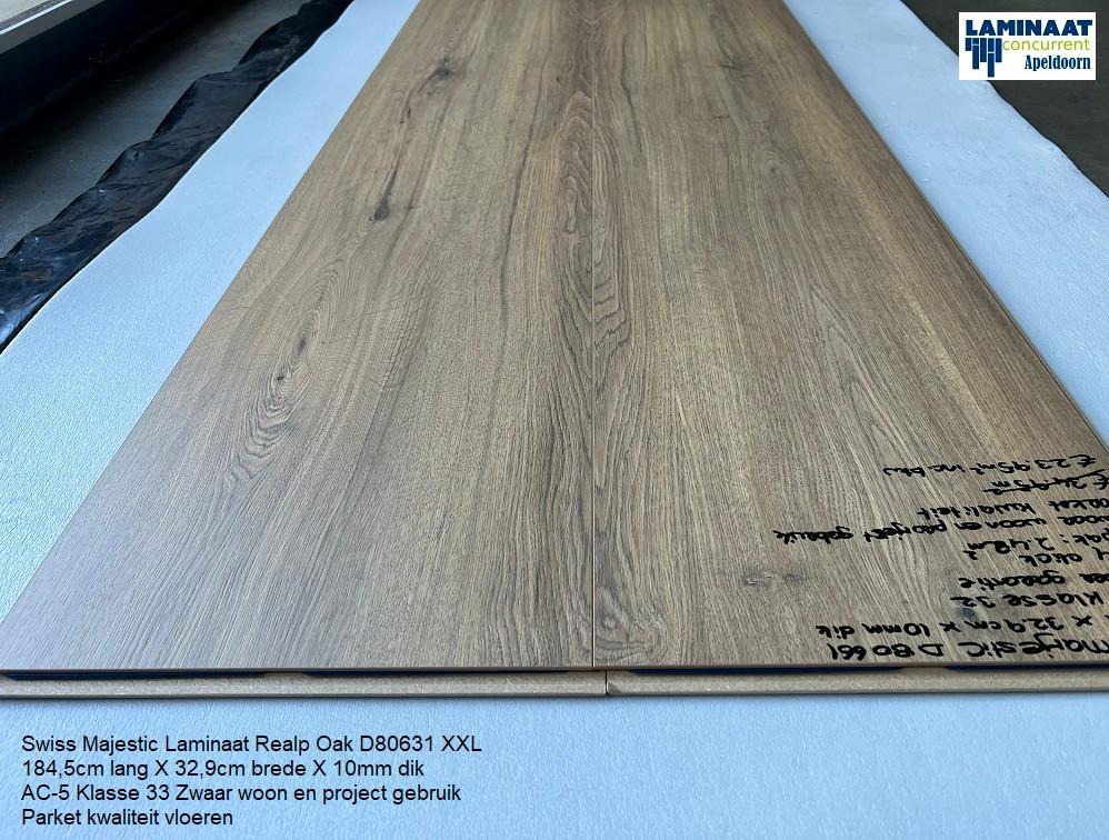 10mm dik Majestic Laminaat Realp Oak Oak 184,5cm X 32,9cm, XXL Laminaat vloer, Bruin, 75 m² of meer, Nieuw