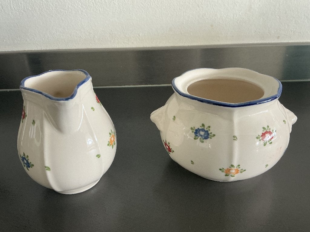 Zeller petit rose melk en suikerpot, Keramiek, Overige typen, Ophalen of Verzenden, Zo goed als nieuw