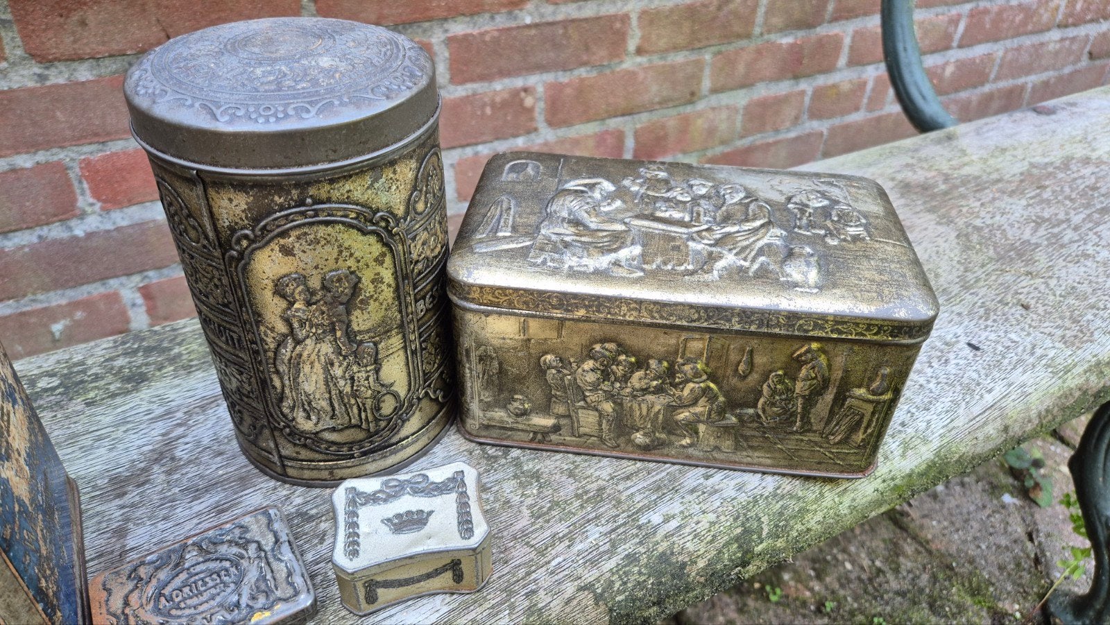 Verzameling vintage blikken - cacao, koek en meer, Verzamelen, Blikken, Ophalen of Verzenden, Gebruikt, Koek(jes), Overige merken