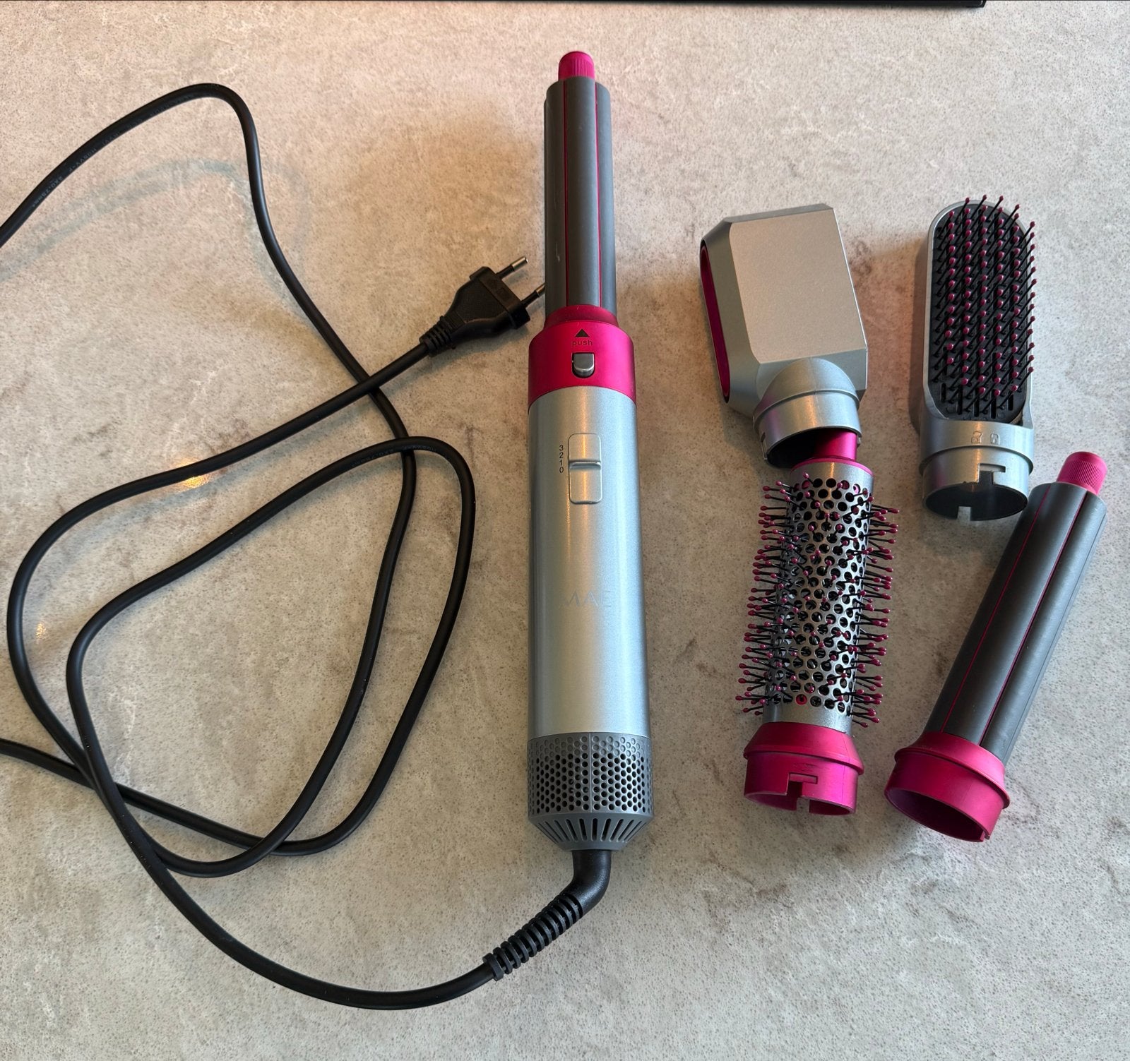 MAE 5-in-1 Haarstyler - Föhn, krultang en borstels, Witgoed en Apparatuur, Ophalen of Verzenden, Zo goed als nieuw, Haarverzorging