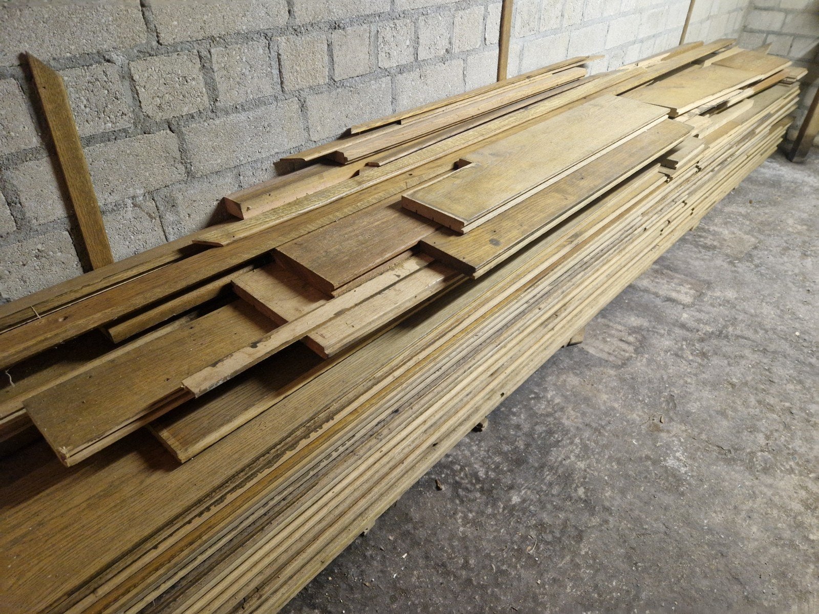 16 cm brede massief eiken kloostervloer planken - 13 m2, Ophalen, Vloerdelen of -planken, 10 m² of meer, 10 tot 30 cm
