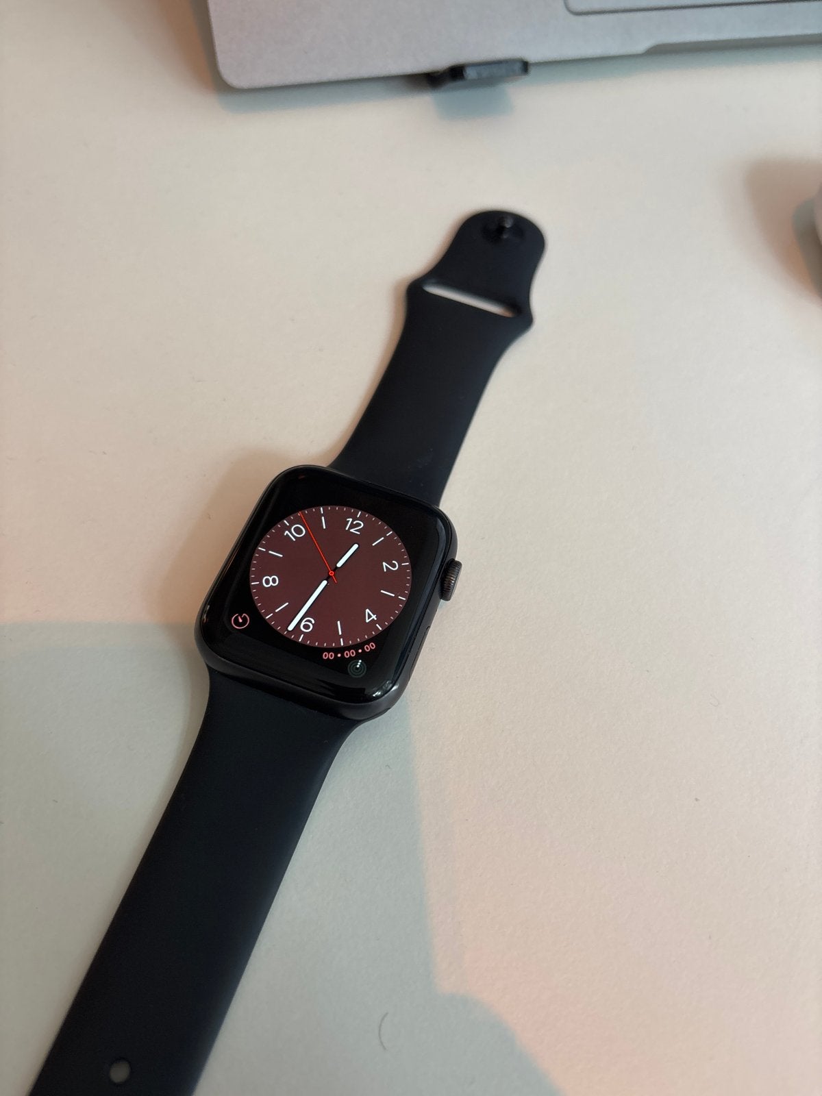 Apple Watch Series 5 Space Grey, Ophalen, IOS, Waterdicht, Grijs