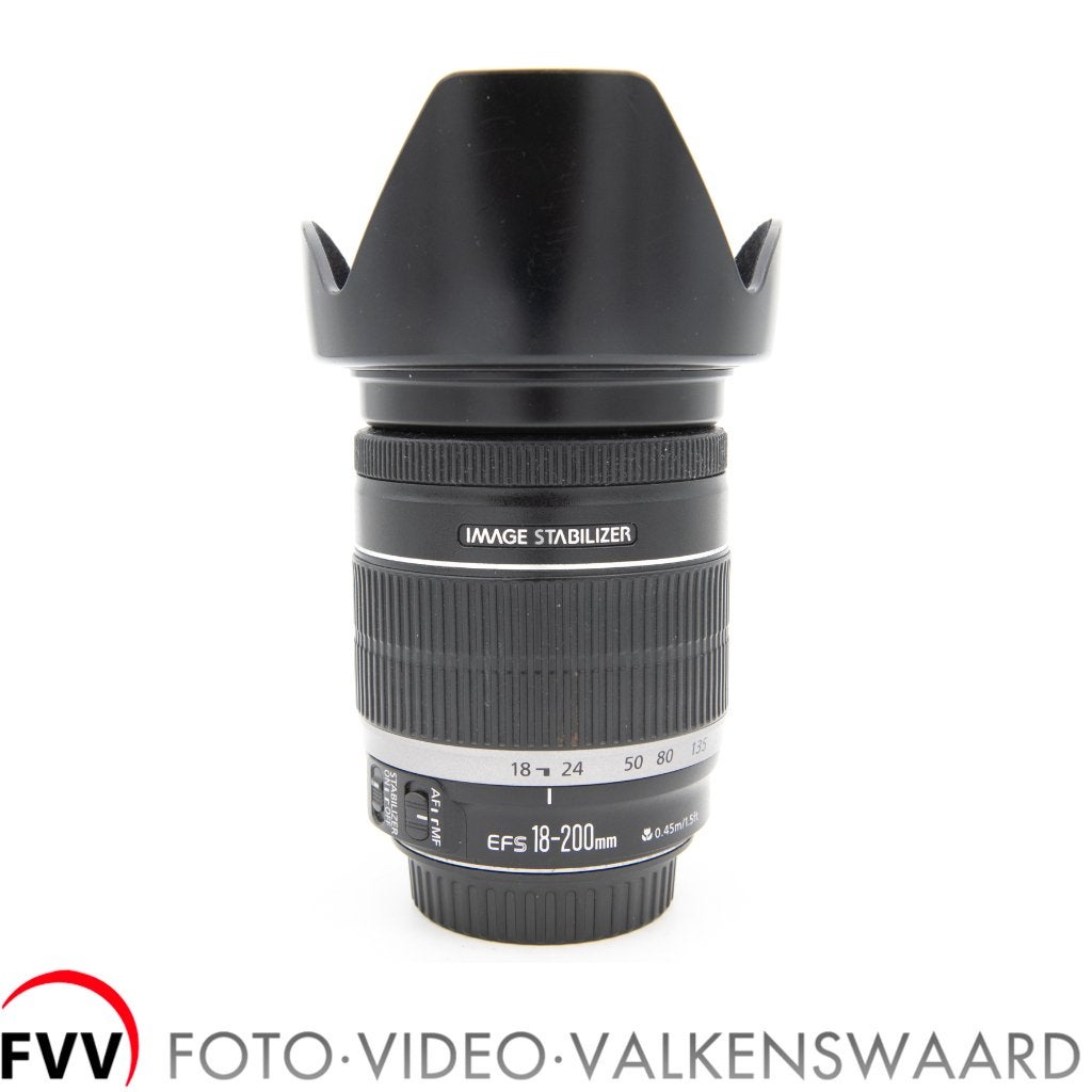 Canon zoom lens EF-S 18-200 mm F3.5-5.6 IS, Audio, Tv en Foto, Fotografie | Lenzen en Objectieven, Gebruikt, Standaardlens, Canon