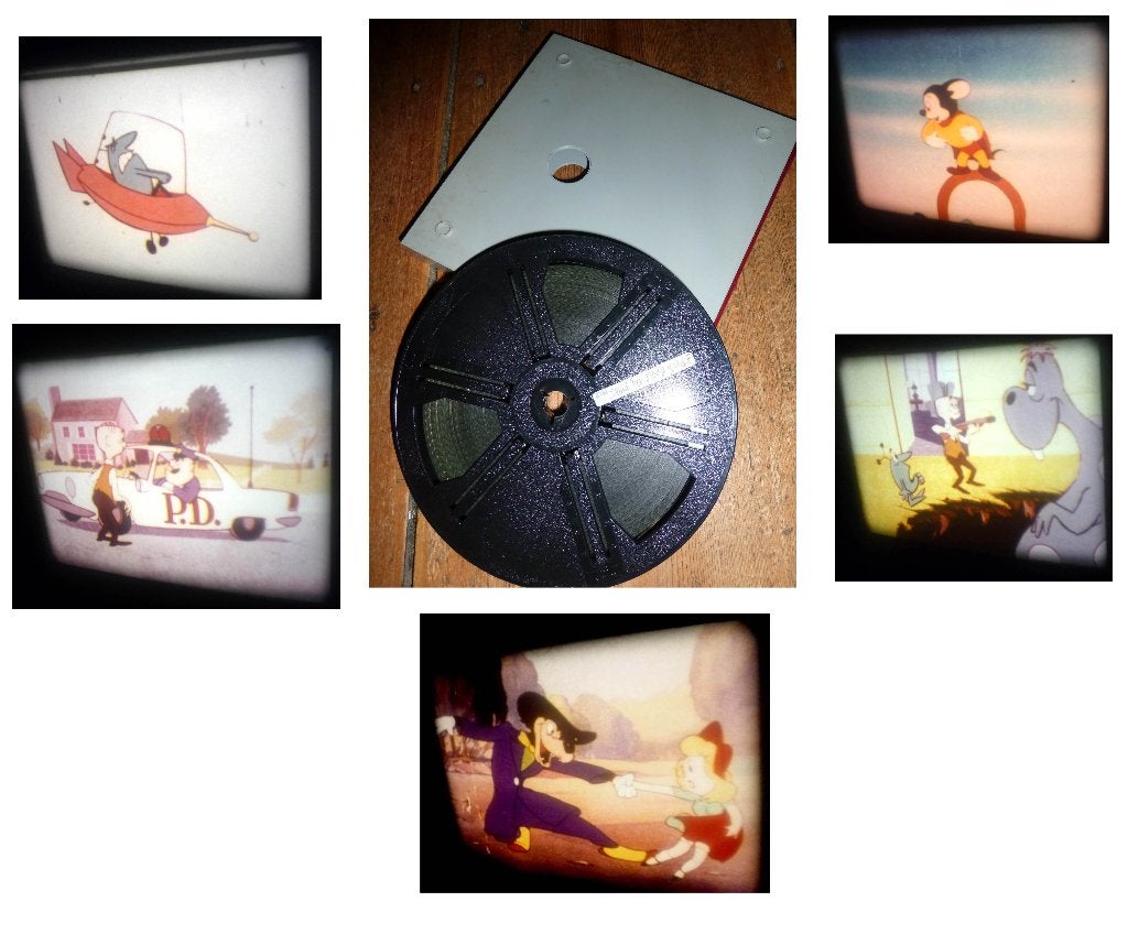 8mm film 2x Space Pet + Mighty Mouse & the Wolf 120mtr, Ophalen of Verzenden, 8mm film